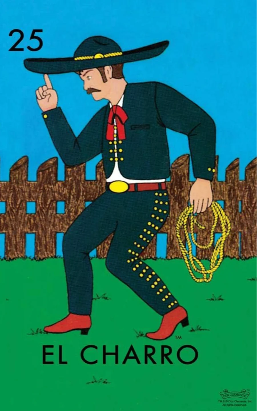 Carta El charro de la Loteria Mexicana