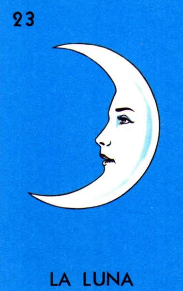 Carta La luna de la Loteria Mexicana