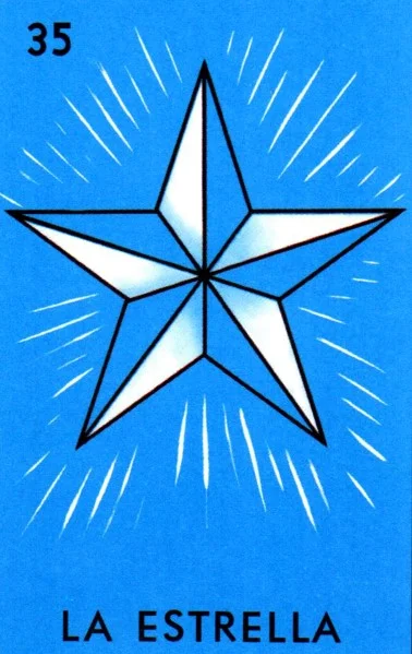 Carta La estrella de la Loteria Mexicana