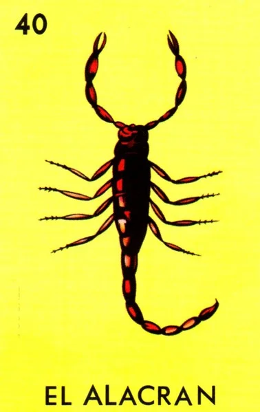 Carta El alacran de la Loteria Mexicana