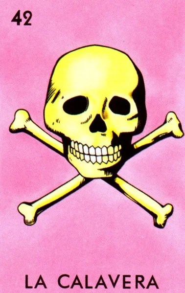 Carta La calavera de la Loteria Mexicana