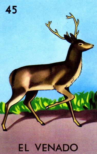 Carta El venado de la Loteria Mexicana