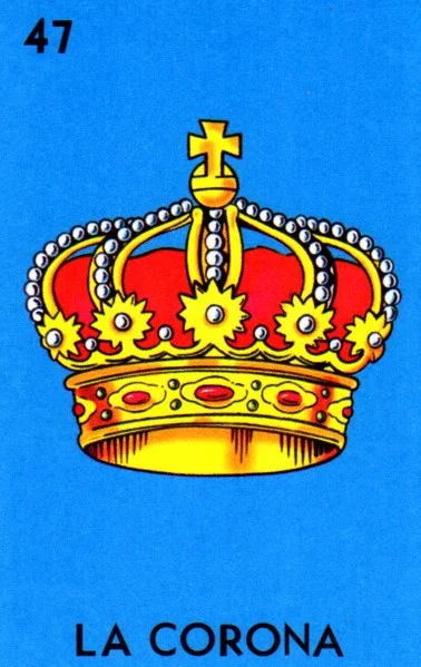Carta La corona de la Loteria Mexicana