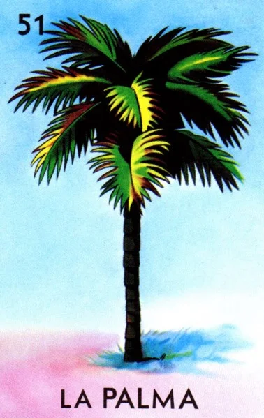 Carta La palma de la Loteria Mexicana