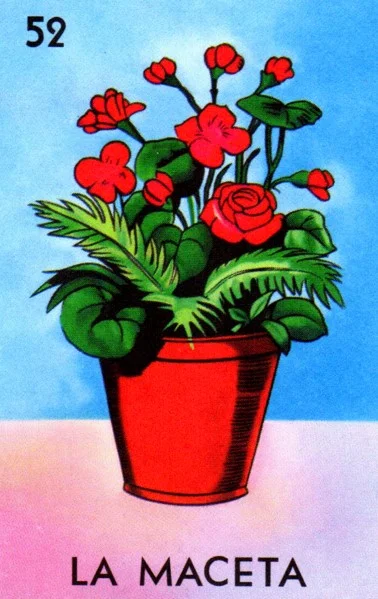 Carta La maceta de la Loteria Mexicana