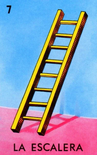 Carta La escalera de la Loteria Mexicana